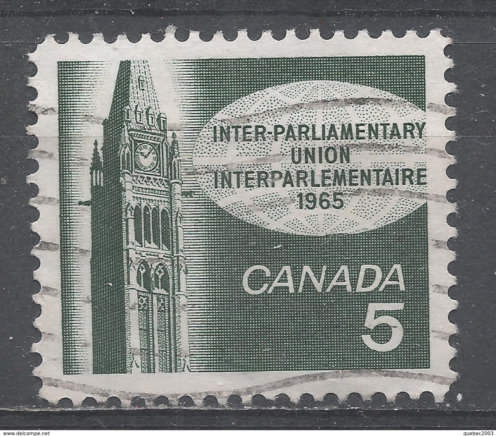 Canada 1965. Scott #441 (U) Peace Tower, Ottawa ** Complet Issue - Oblitérés