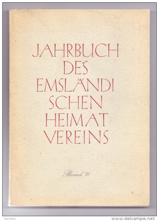 4470 MEPPEN, Jahrbuch Des Emsländischen Heimatvereins, Band IV, 1957, 156 Seiten, Gute Erhaltung - Meppen