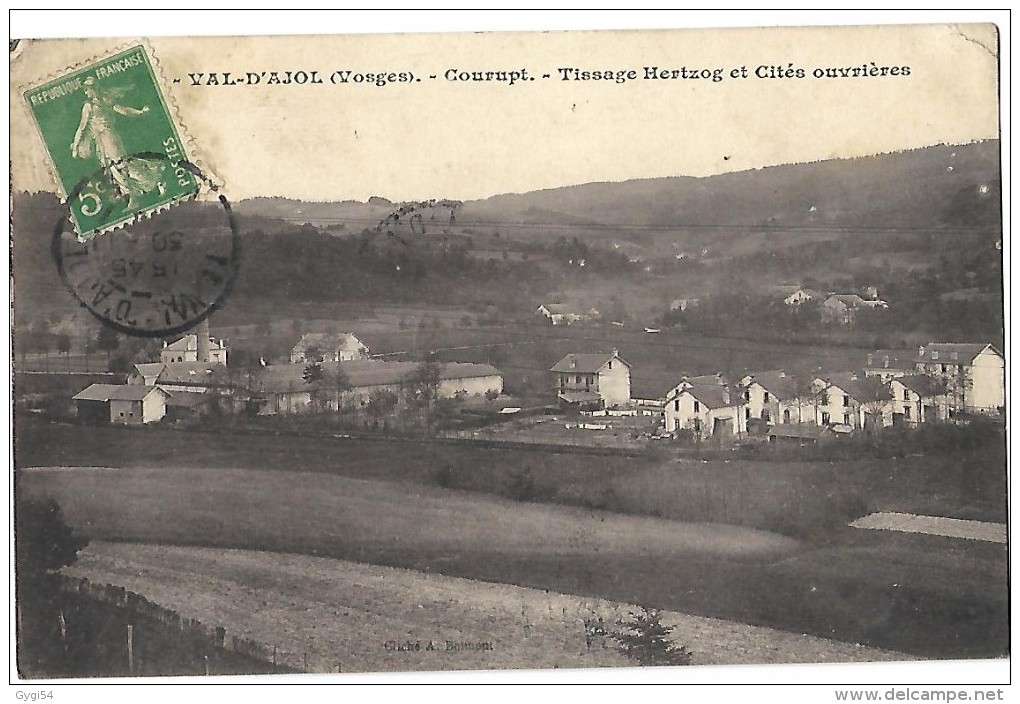 88 Val D'Ajol Courupt TISSAGE Hertzog Et Cités Ouvrières  CPA 1914 - Autres & Non Classés