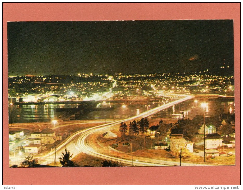 Canada -- -- CHICOUTIMI----Saguenay----VUE GENERALE LA NUIT   CPM Année  1970 - Chicoutimi