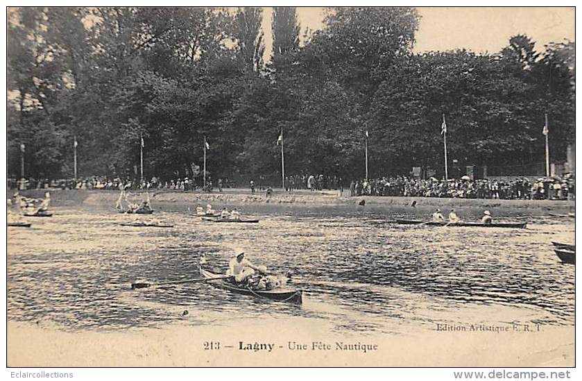 Sport.  Aviron     Lagny   77    Une Fête Nautique - Rowing