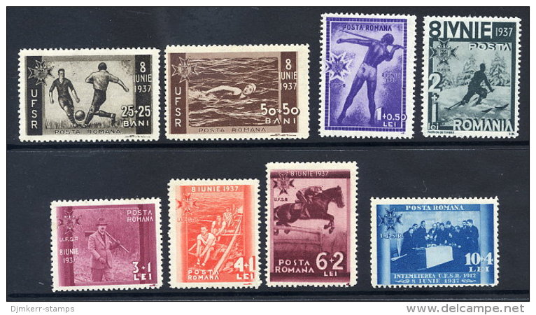 .ROMANIA 1937 Sports Federation Fund Set  MNH / **.  Michel 528-35 - Ongebruikt