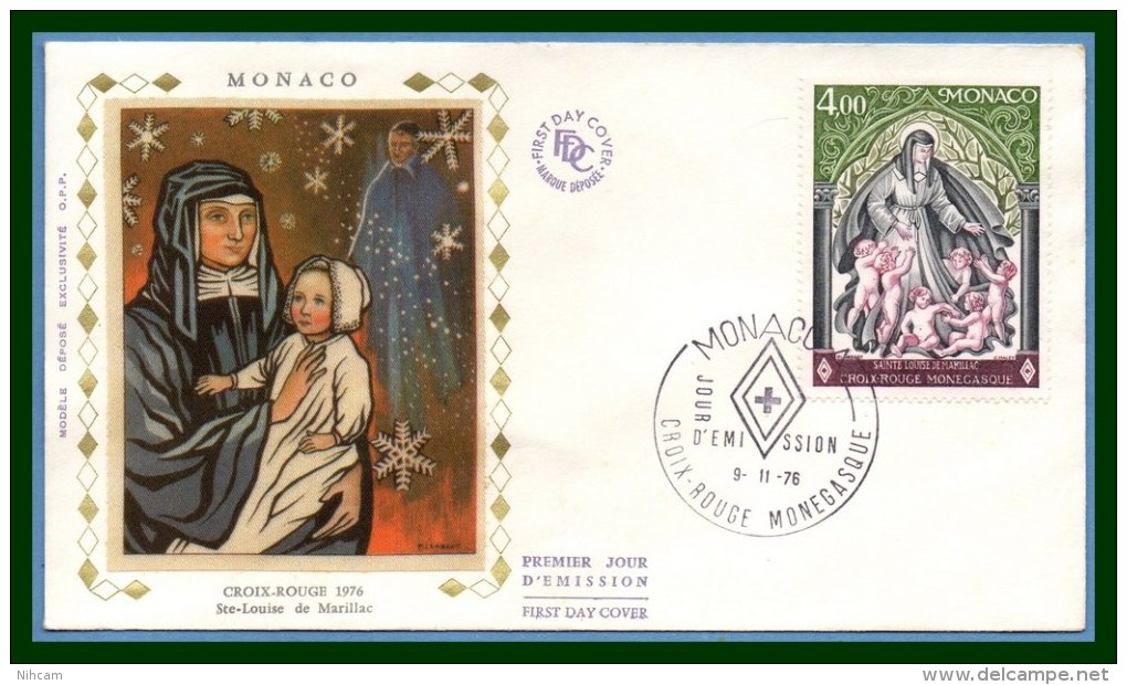 Monaco FDC N° 1064 Croix Rouge 1976 Ste Louise De Marillac - FDC