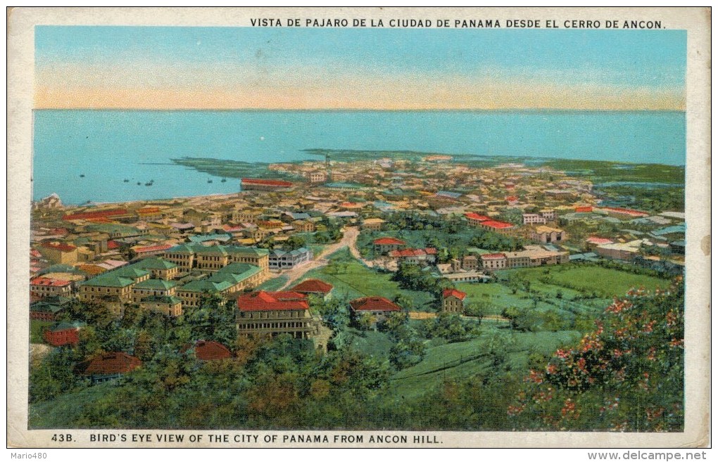 VISTA  DE PAJARO DE LA CIUDAD DE PANAMA  DESDE EL CERRO DE ANCON    (NUOVA  ) - Panama