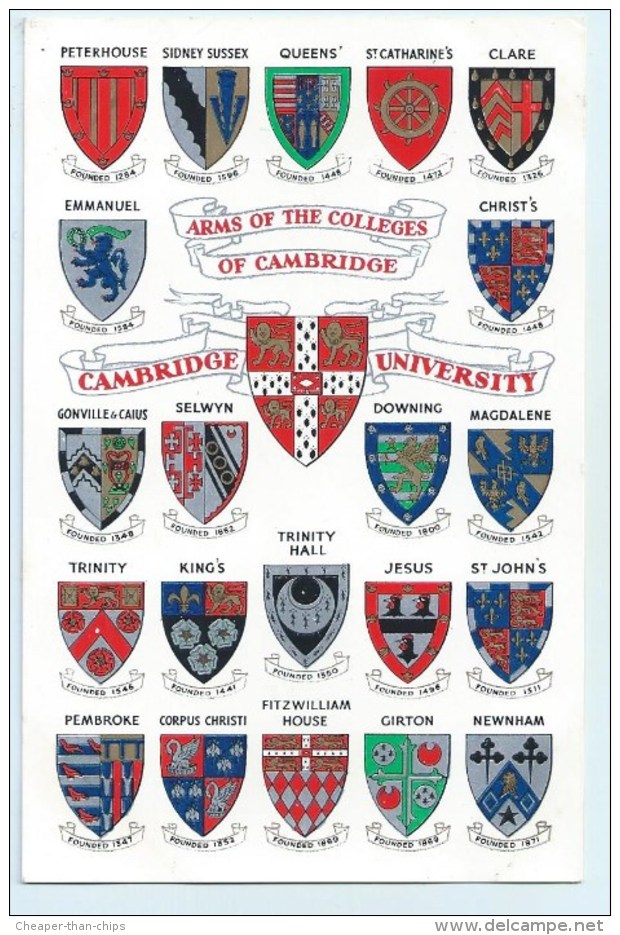 Cambridge University - Arms Of The Colleges - Other & Unclassified