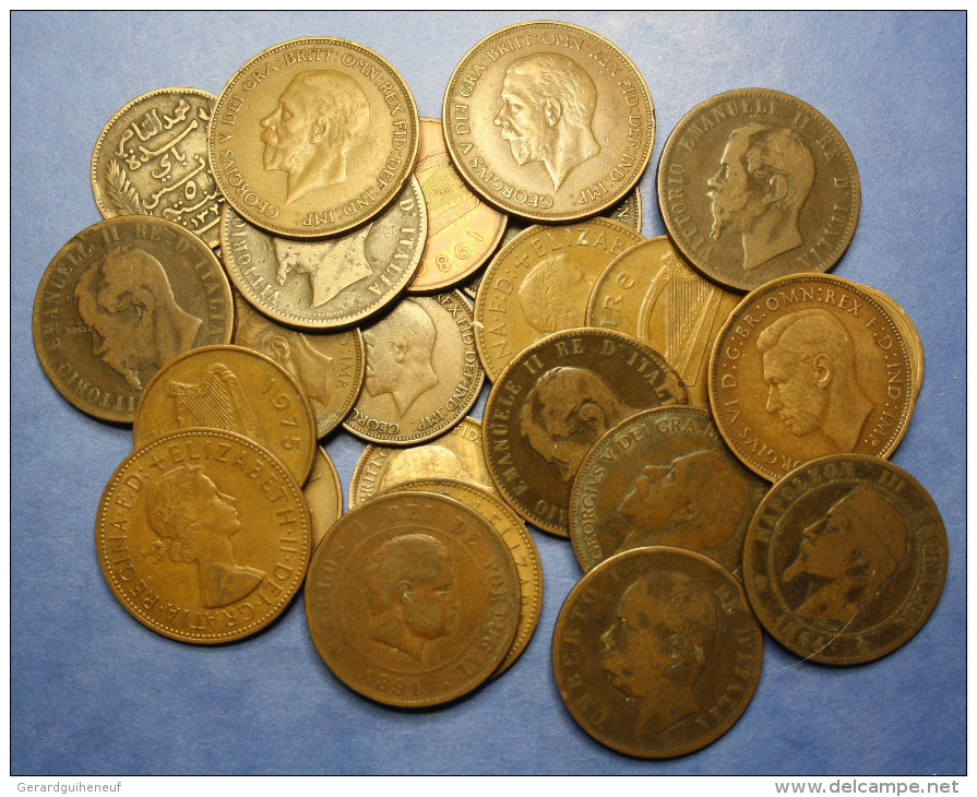 BRONZE : 25 Monnaies De 7 Pays + World Coins 2010 - Kilowaar - Munten