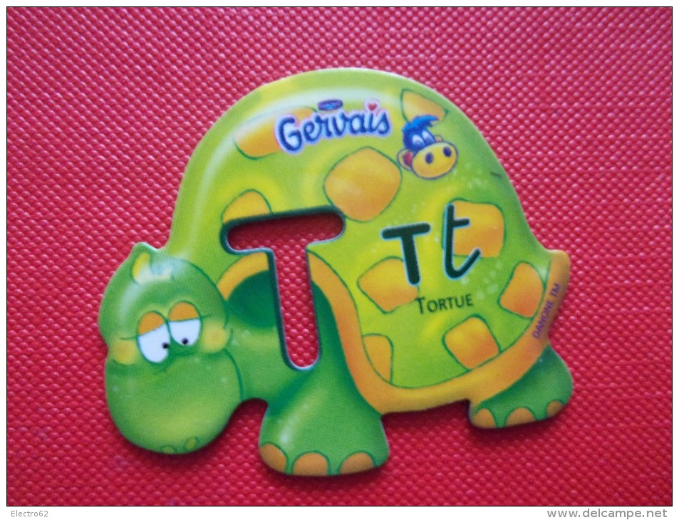 Magnet Danone  Gervais Tortue Lettre T - Buchstaben Und Zahlen