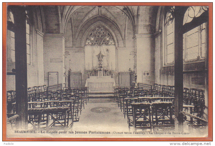 Carte Postale 27. Beaumesnil  La Chapelle Repos Des Jeunes Parisiennes Trés  Beau Plan - Beaumesnil