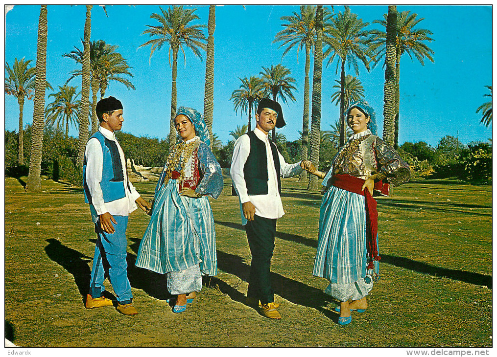 Folklore Dance, Libya Postcard Posted 1964 Stamp - Libye