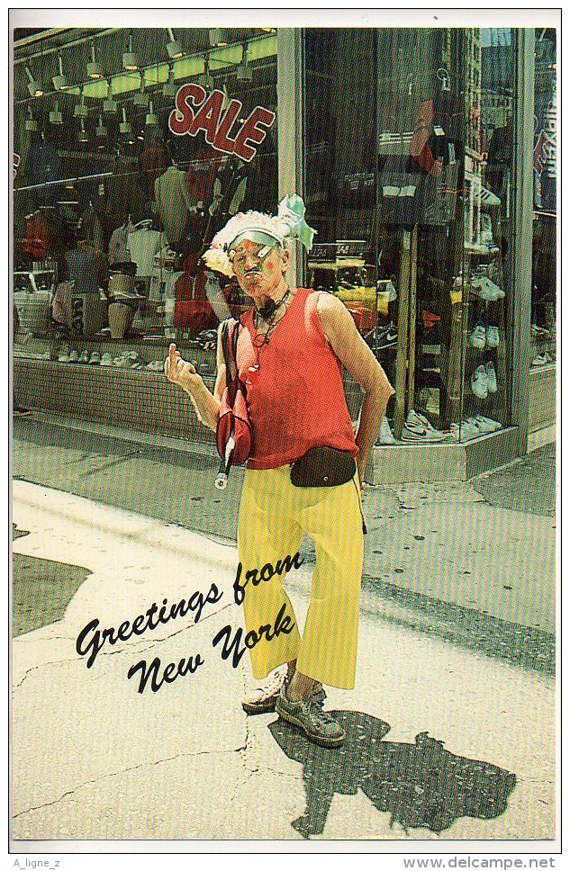REF 257  : CPSM  Greetings From New York City Homeless Clown Injure - Autres & Non Classés