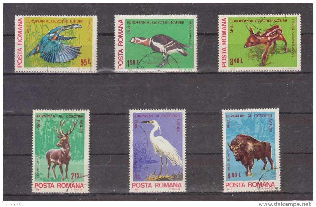 1980 - Protection De La Nature Michel No 3705/3710 Et Yv No 3271/3276 - Gebraucht