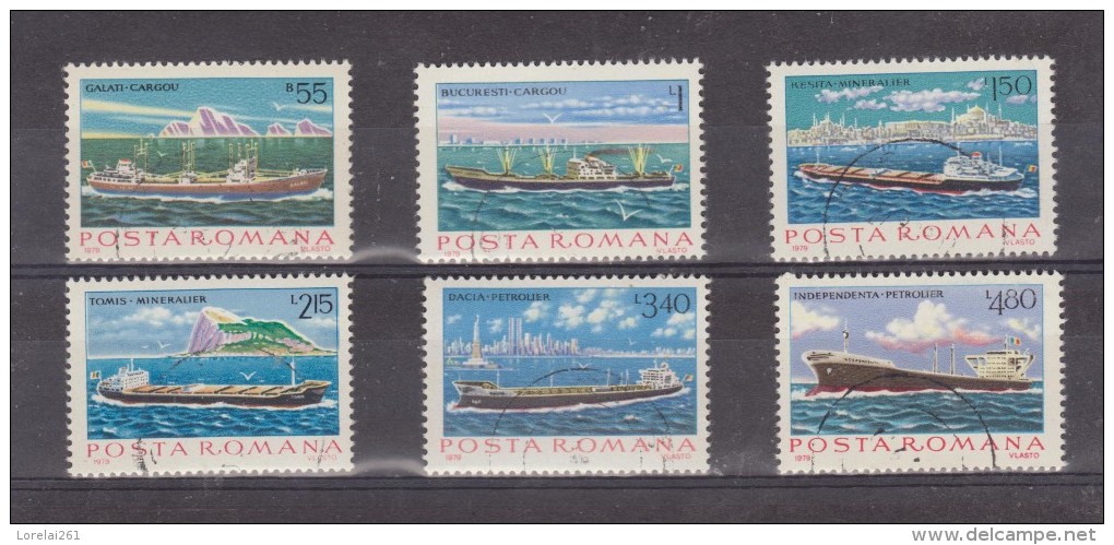 1979 - Batiments De La Marine Marchande Michel No 3613/3618 Et Yv No 3191/3196 - Used Stamps