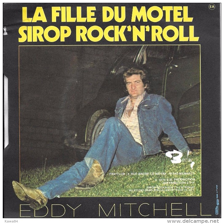 SP 45 RPM (7")  Eddy Mitchell  "  La Fille Du Motel  " - Other - French Music