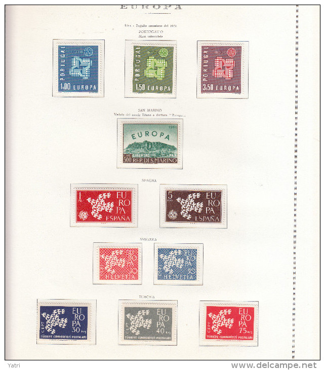 Europa CEPT (1961) - Annata Completa ** Complete Year Set ** - Volledig Jaar