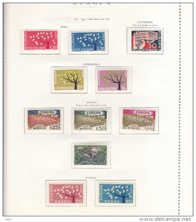 Europa CEPT (1962) - Annata Completa ** Complete Year Set ** - Volledig Jaar