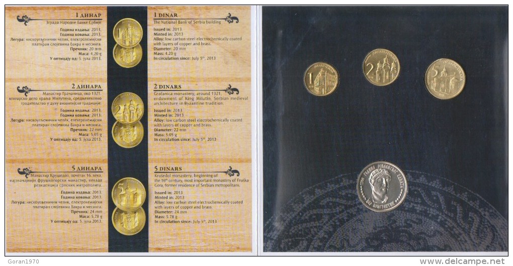 Serbia Coins Set 2013. UNC, NBS, 17 Centuries Of The Edict Of Milan 313-2013 - Serbie