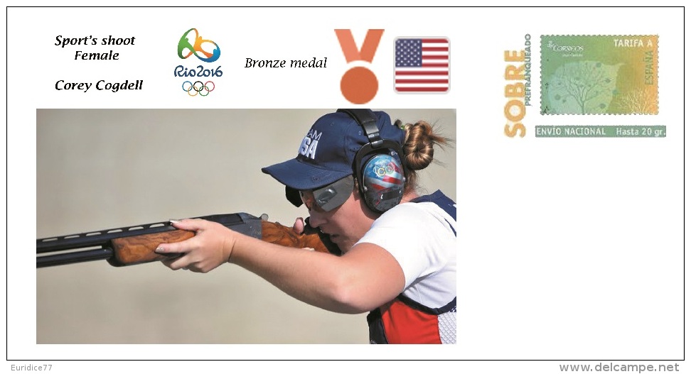 Spain 2016 - Olympic Games Rio 2016 -  Bronze Medal Sport's Shoot Female U.S.A. Cover - Altri & Non Classificati