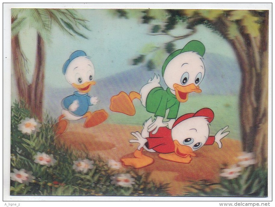 REF 256  : CPSM DISNEY WALT Carte En Relief 3D RIRI FIFI LOULOU - Autres & Non Classés