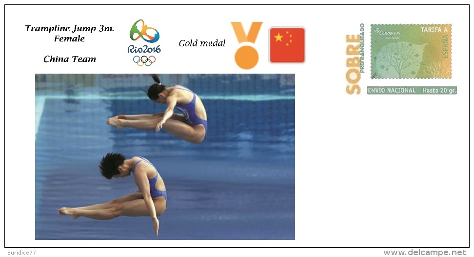 Spain 2016 - Olympic Games Rio 2016 -  Gold Medal Trampoline Jump 3m. Female China Cover - Otros & Sin Clasificación