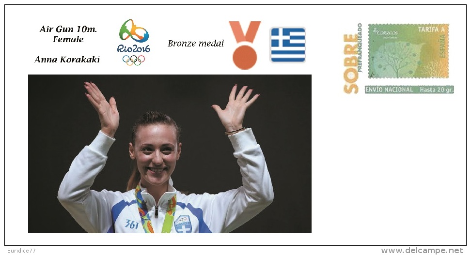 Spain 2016 - Olympic Games Rio 2016 - Bronze Medal Air Gun 10m. Female Greece Cover - Otros & Sin Clasificación