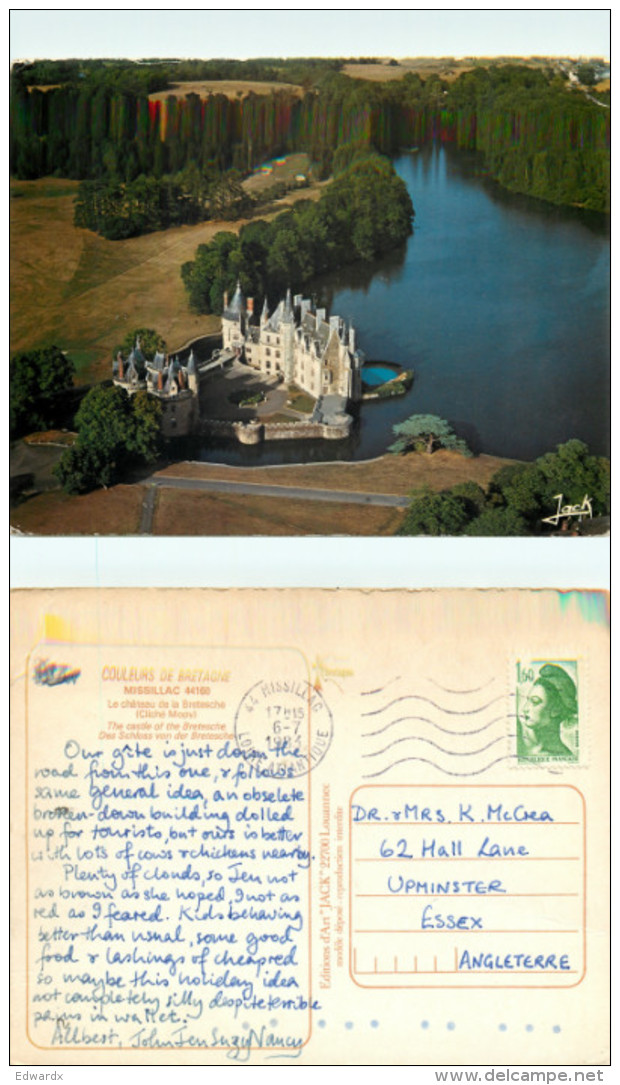 Chateau, Missillac, France Postcard Posted 1983 Stamp - Autres & Non Classés