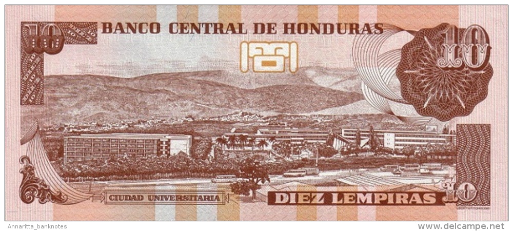 Honduras (BCH) 10 Lempiras 2010 UNC Cat No. P-86e / HN86e - Honduras