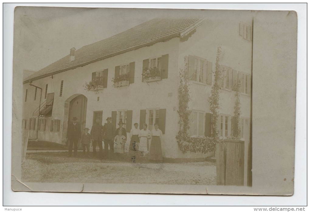 Carte Photo Rare Maison Hagenburg Erpfting - Landsberg