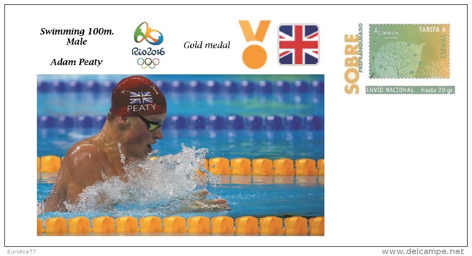 Spain 2016 - Olympic Games Rio 2016 - Gold Medal - Swimming 100m. Male Great Britain Cover - Otros & Sin Clasificación