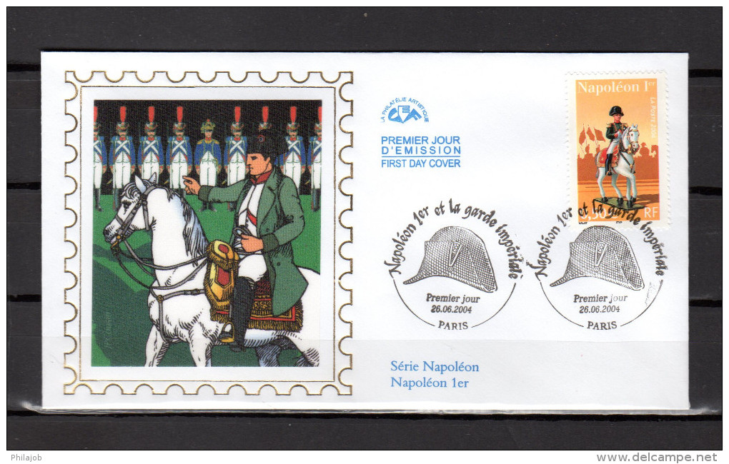 FRANCE 2004 : 6 Enveloppes 1er Jour En Soie N° YT 3679 à 3684 " NAPOLEON ET LA GARDE IMPERIALE " En Parf état ! FDC - Napoleon