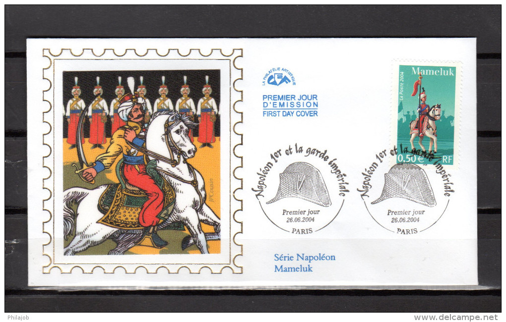 FRANCE 2004 : 6 Enveloppes 1er Jour En Soie N° YT 3679 à 3684 " NAPOLEON ET LA GARDE IMPERIALE " En Parf état ! FDC - Napoleon