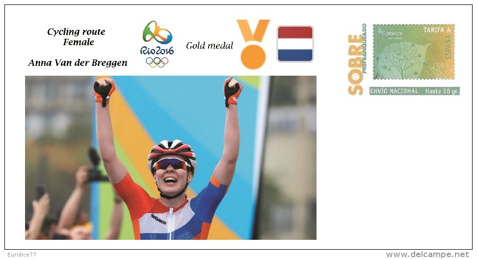 Spain 2016 - Olympic Games Rio 2016 - Gold Medal - Cycling Female Pays Bas Cover - Otros & Sin Clasificación