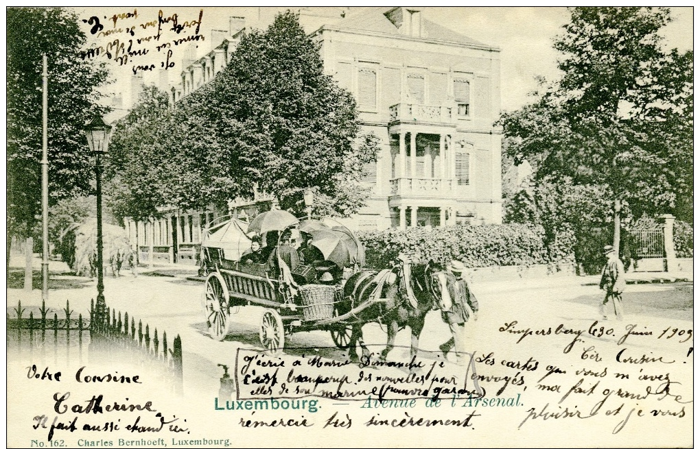 LUXEMBOURG-Avenue De L'Arsenal -1903-Attelage - Luxemburg - Stadt