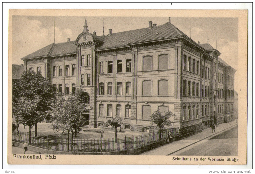 CPA  FRANKENTHAL  PFALZ     SCHULHAUS AN DER WORMSER STRASSE     ECOLE - Frankenthal