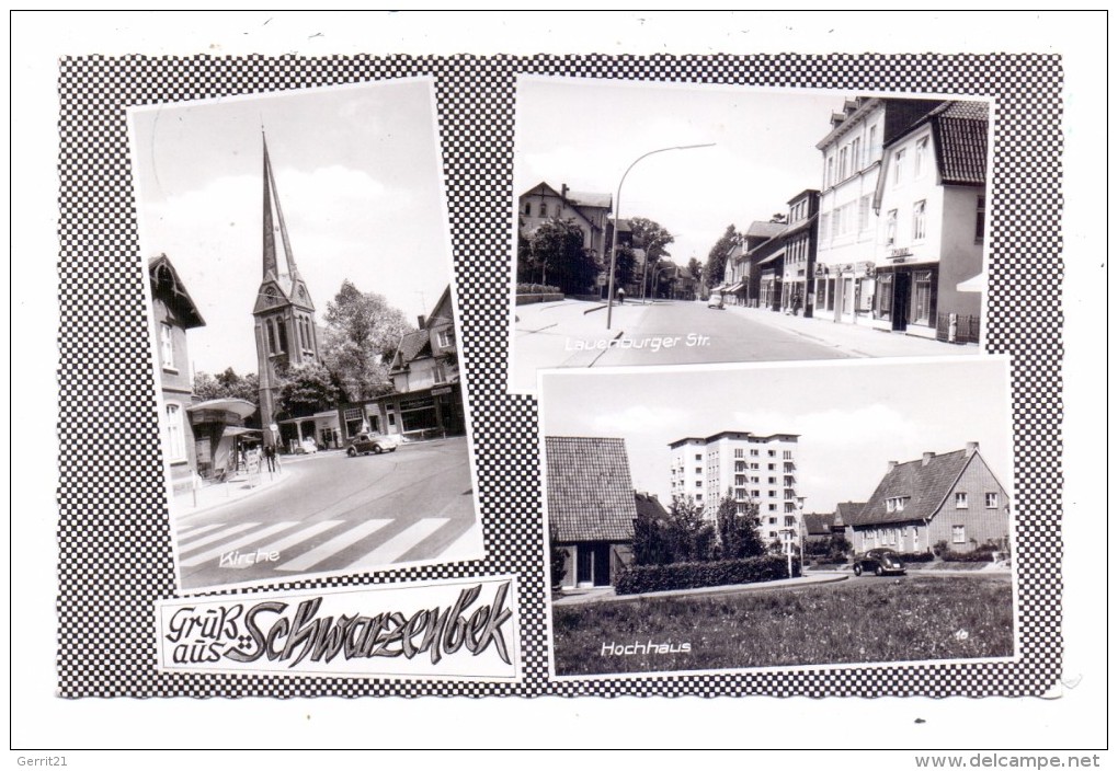 2053 SCHWARZENBEK, Lauenburger Strasse, Hochhaus, Kirche, 1964 - Schwarzenbeck