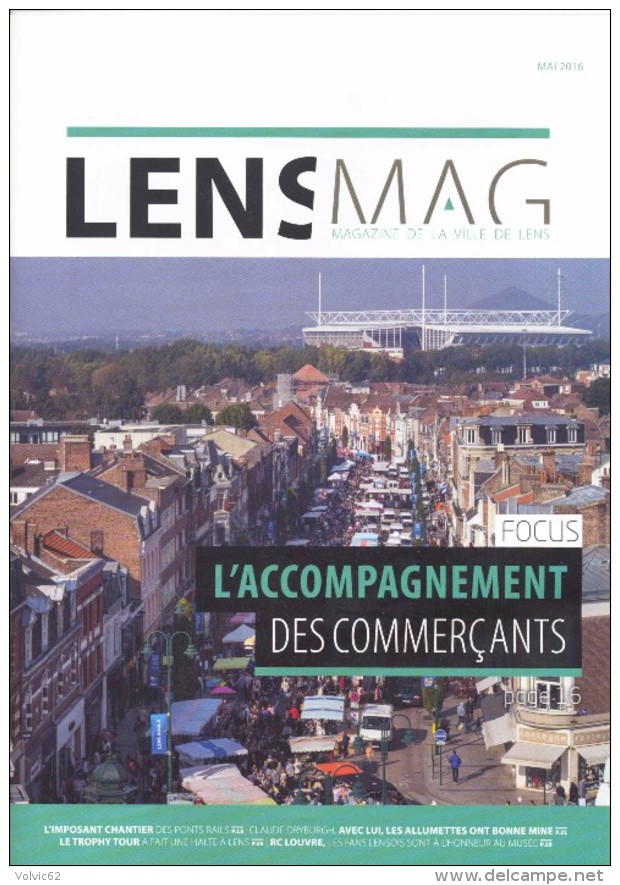 Lens Pas De Calais 62  Mag Magazine De La Ville Mai 2016  Commerçants RCL Louvre  Trophy Tour - Zonder Classificatie