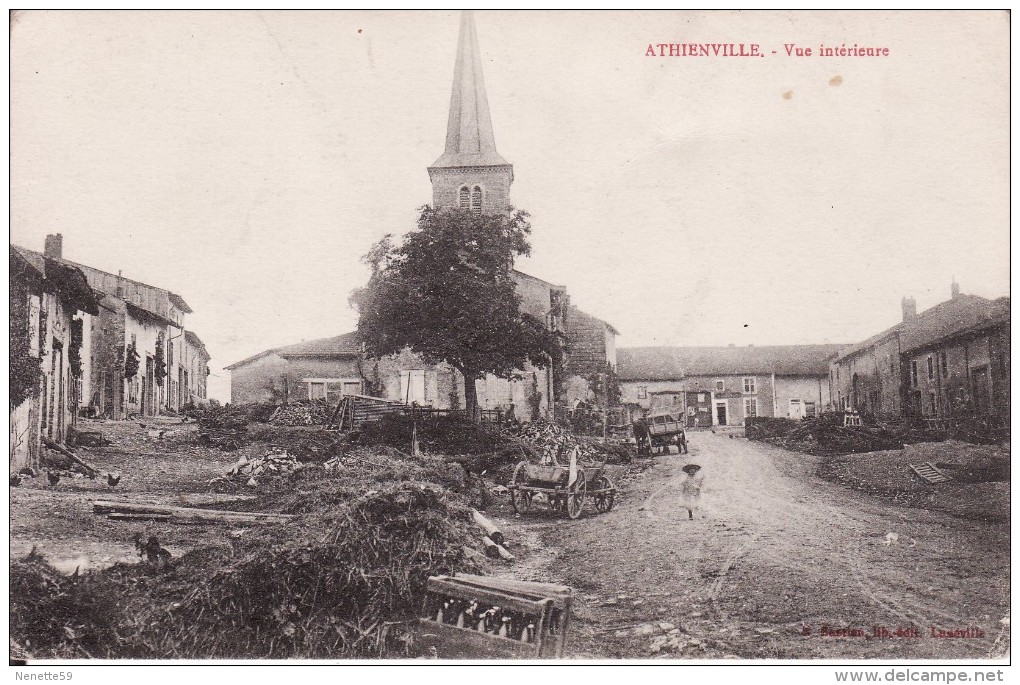 ATHIENVILLE -- Vue Intérieure En 1916 - Autres & Non Classés