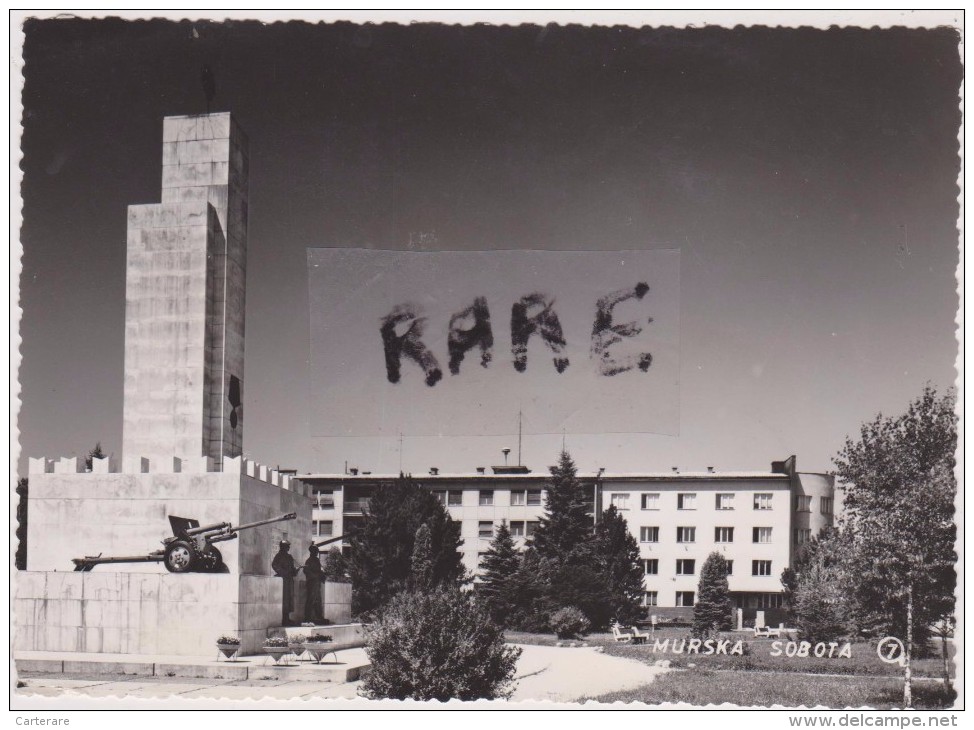 CARTE PHOTO,FOTO,SLOVENIE,SLOVENIJA,SLOVENIA,MURSKA SOBOTA,MONUMENT MILITAIRE,SOLDAT AVEC CANON - Slowenien