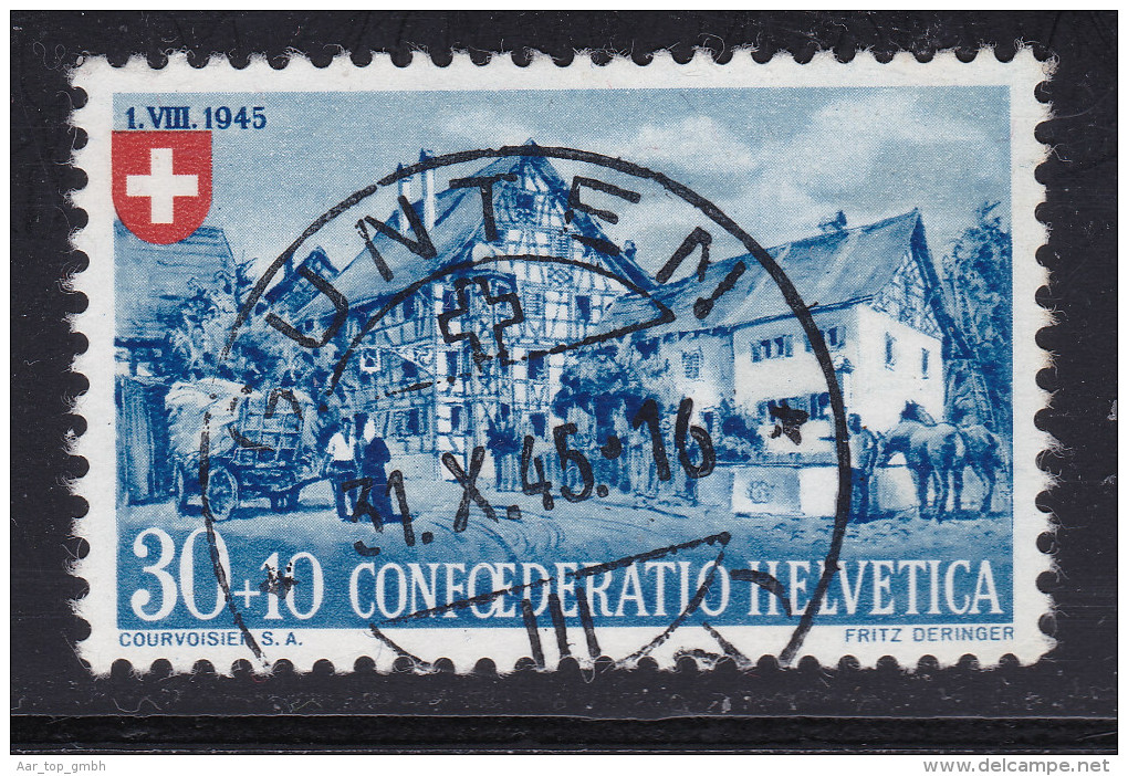 Heimat Schweiz BE GUNTEN 1945-10-01 Zu#PP29 Vollstempel - Oblitérés