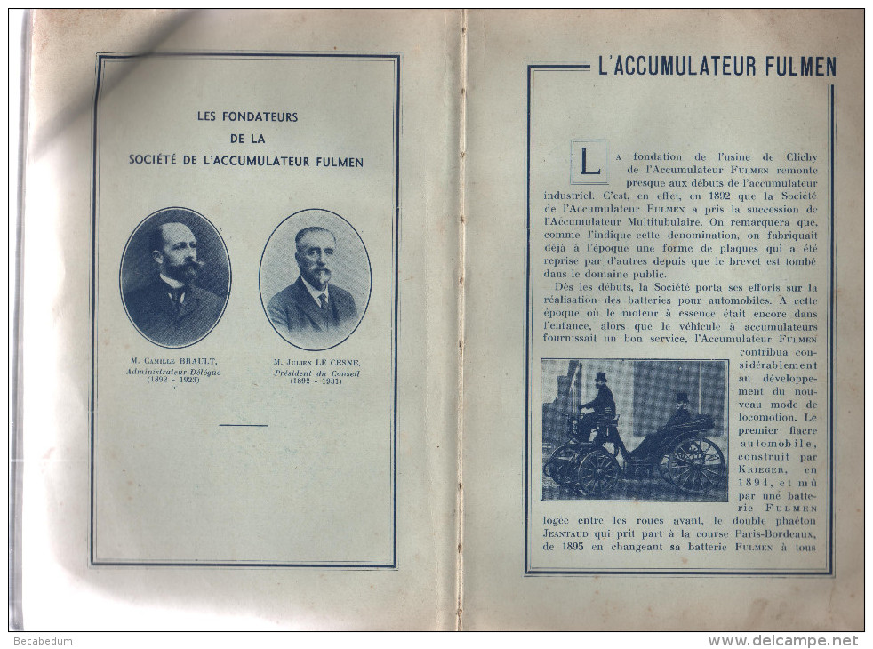 Fulmen Manuel Pratique Des Batteries De Démarrage 1932 - Bricolage / Tecnica