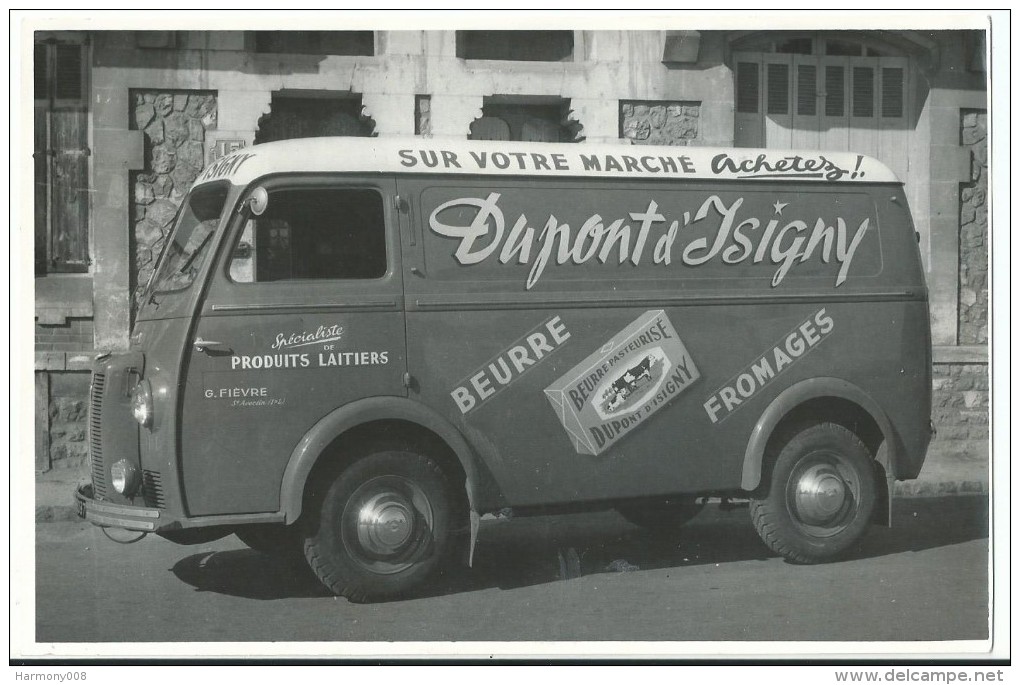 CARTE PHOTO CAMIONNETTE DE PUB PRODUITS LAITIERS- BEURRE FROMAGES A ST AVERTIN - Autres & Non Classés