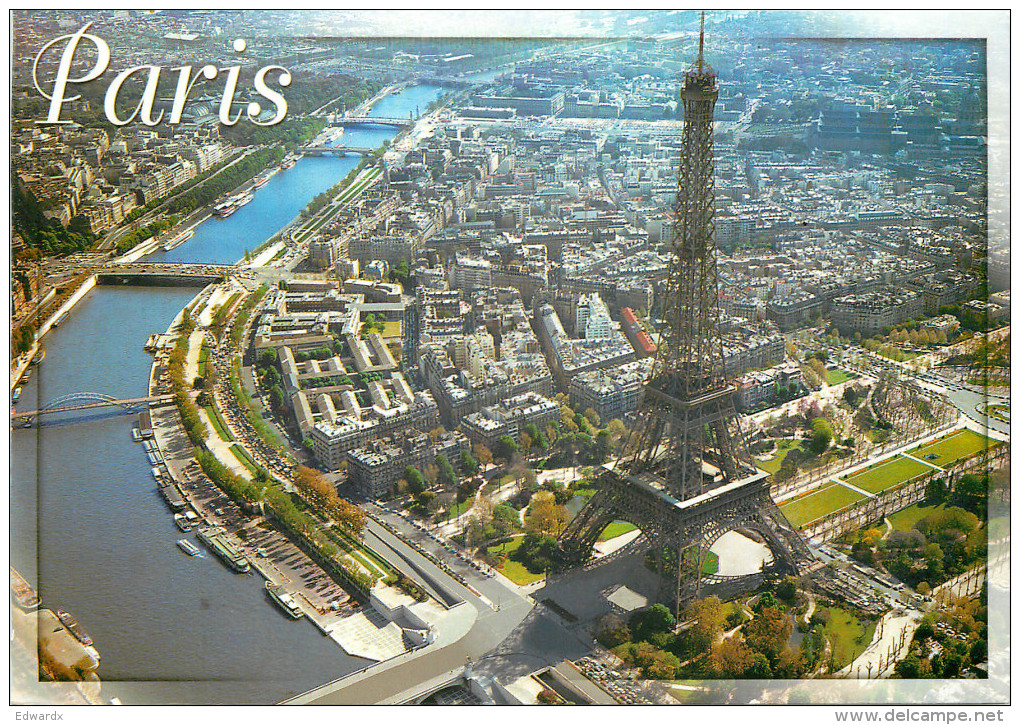 Aerial View, Paris, France Postcard Posted 2012 Meter - Panoramic Views