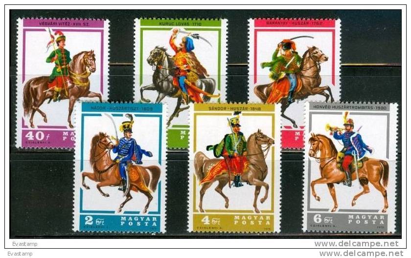 HUNGARY - 1978. Hungarian Hussars / Horses Cpl.Set MNH!  Mi:3259-3264. - Ungebraucht