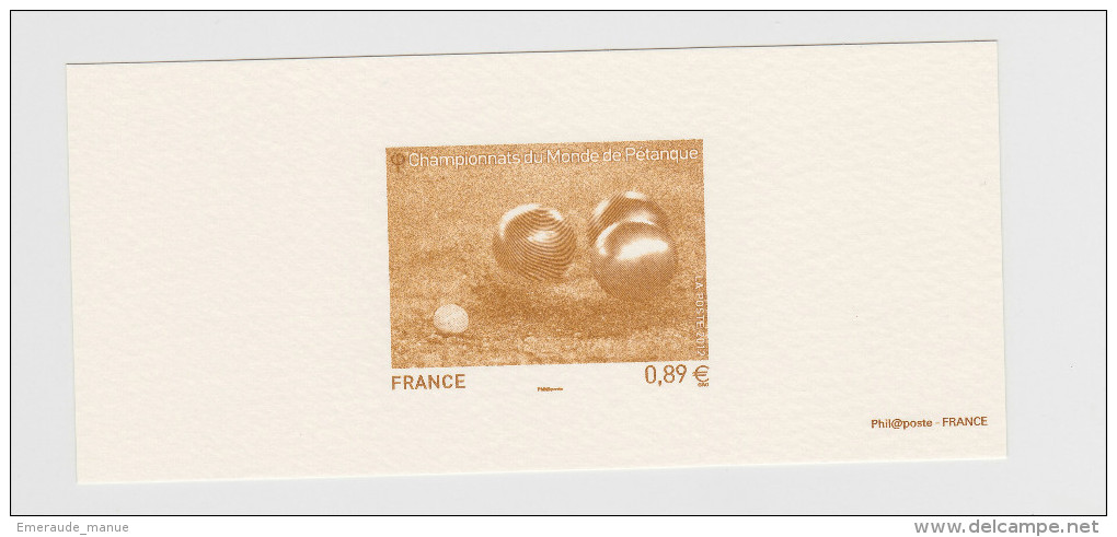 2012 - GRAVURE OFFICIELLE - Championnat Du Monde De Pétanque - N° YT : 4684 - Luxusentwürfe