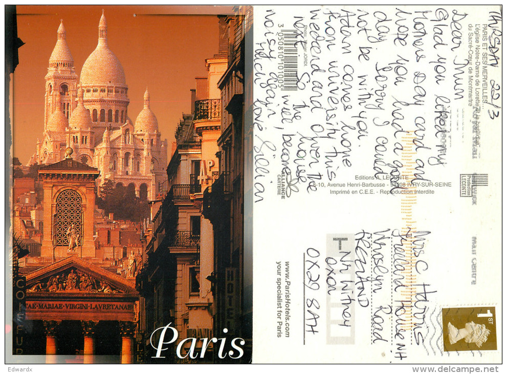 Sacre-Coeur, Paris, France Postcard Posted 2000s Stamp - Sacré Coeur