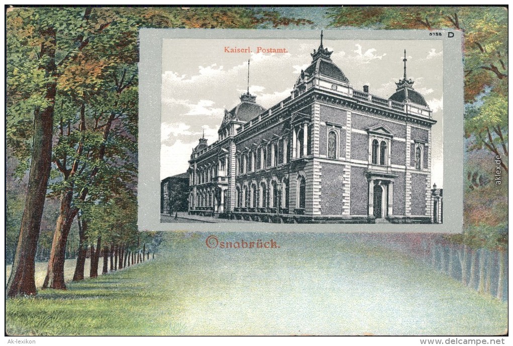 Osnabrück Königliches Postamt Künstlerkarte Parcepartout 1912 - Osnabrueck