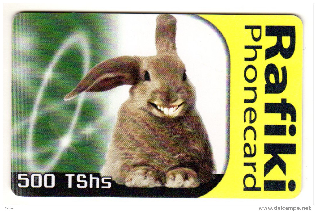 TANZANI REF MV CARDS TAN-TT-27 500 TSHS RAFIKI RABBIT 1 - Tanzanie