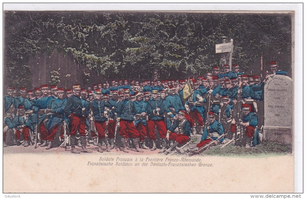Soldats Français à La Frontière Franco-Allemande - Douane