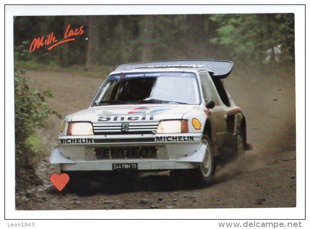 09049-LE-SPORT AUTOMOBILE--1 000 LACS-205 TURBO 16-T.SALONEN/S.HARJANNE-------sport - Rallyes