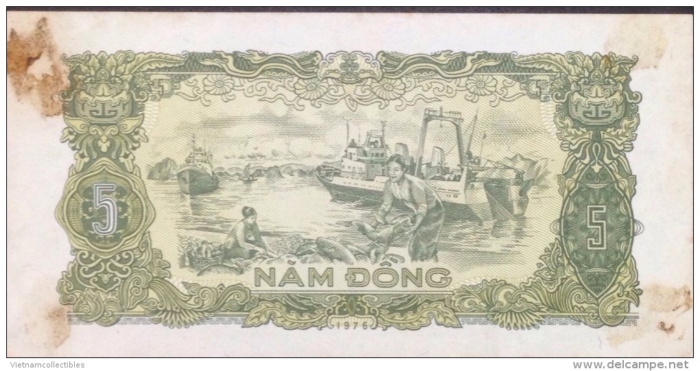 Vietnam Viet Nam 5 Dong VF SPECIMEN Banknote 1976 - P#81 - RARE / 02 Images - Indocina