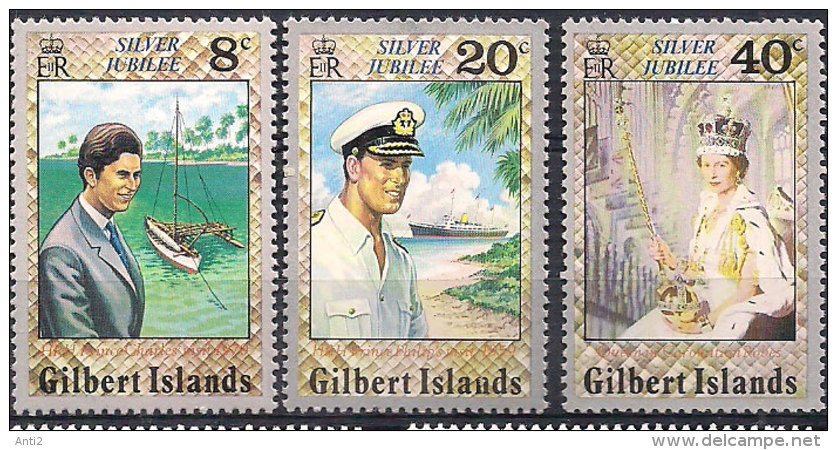 Gilbert & Ellice Islands 1977 Silver Jubilee, Mi 288-290  MNH(**) - Gilbert & Ellice Islands (...-1979)